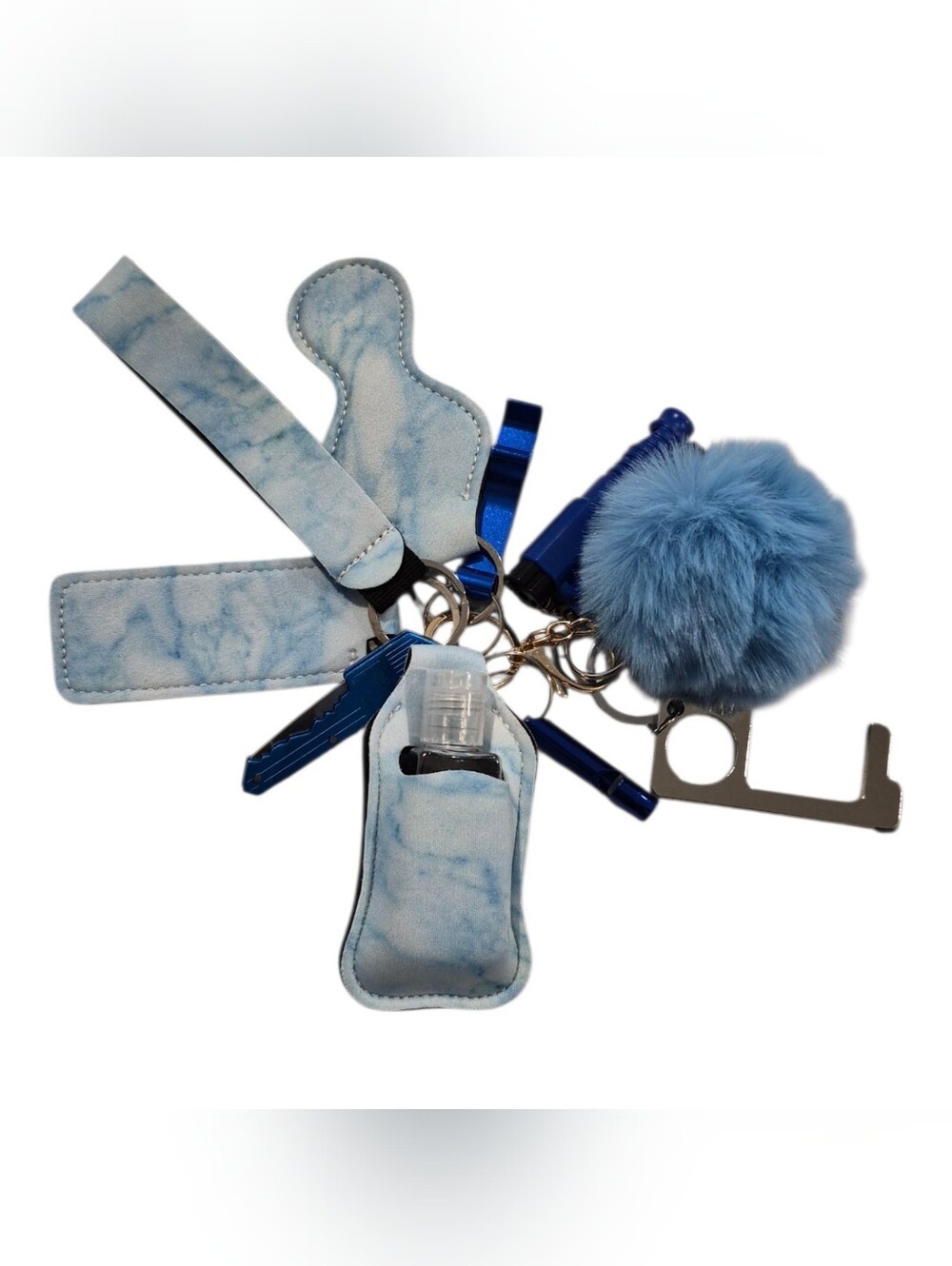 New 11 pcs Women Self Defense Keychain